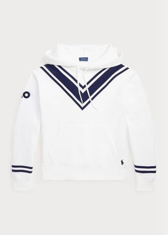 Valkoinen naisten Ralph Lauren Australian Open Cricket Fleece -huppari Valkoinen naisten Ralph Lauren Australian Open Cricket Fleece -huppari