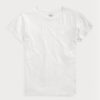 Valkoinen naisten Ralph Lauren Cotton Jersey Crewneck T-paidat Valkoinen naisten Ralph Lauren Cotton Jersey Crewneck T-paidat