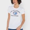 Valkoinen naisten Ralph Lauren Crew Neck Graphic T-paidat Valkoinen naisten Ralph Lauren Crew Neck Graphic T-paidat