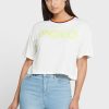 Valkoinen naisten Ralph Lauren Crew Neck Graphic T-paidat