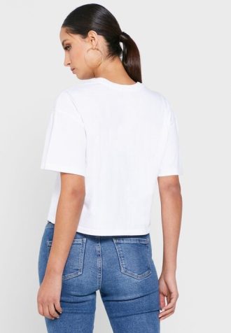 Valkoinen naisten Ralph Lauren Crew Neck Graphic T-paidat