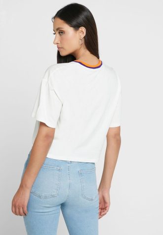 Valkoinen naisten Ralph Lauren Crew Neck Graphic T-paidat