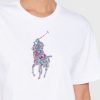 Valkoinen naisten Ralph Lauren Crew Neck Graphic T-paidat Valkoinen naisten Ralph Lauren Crew Neck Graphic T-paidat