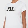 Valkoinen naisten Ralph Lauren Graphic Crew Neck T-paidat Valkoinen naisten Ralph Lauren Graphic Crew Neck T-paidat