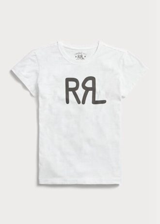 Valkoinen Naisten Ralph Lauren Logo Cotton Jersey T-paidat