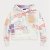 Valkoinen naisten Ralph Lauren Logo Graphic Oversize fleecehuppari