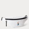 Valkoinen naisten Ralph Lauren Pride Canvas -käsilaukku Valkoinen naisten Ralph Lauren Pride Canvas -käsilaukku
