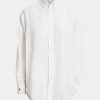 Valkoinen naisten Ralph Lauren Relaxed Fit pellavapaidat Valkoinen naisten Ralph Lauren Relaxed Fit pellavapaidat