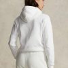 Valkoinen naisten Ralph Lauren Shrunken Fit fleecehuppari Valkoinen naisten Ralph Lauren Shrunken Fit fleecehuppari