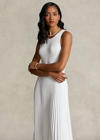 Valkoinen naisten Ralph Lauren Spelman Collection -laskosmekko