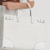 Valkoinen/valkoinen naisten Ralph Lauren Eyelet Canvas -suuret Devyn-kangaskassit