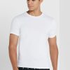 Valkoiset miesten Ralph Lauren 2 Pack Essential Crew Neck T-paidat Valkoiset miesten Ralph Lauren 2 Pack Essential Crew Neck T-paidat