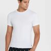 Valkoiset miesten Ralph Lauren 2 Pack Essential Crew Neck T-paidat Valkoiset miesten Ralph Lauren 2 Pack Essential Crew Neck T-paidat