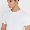 Valkoiset miesten Ralph Lauren 2 Pack Essential Crew Neck T-paidat Valkoiset miesten Ralph Lauren 2 Pack Essential Crew Neck T-paidat