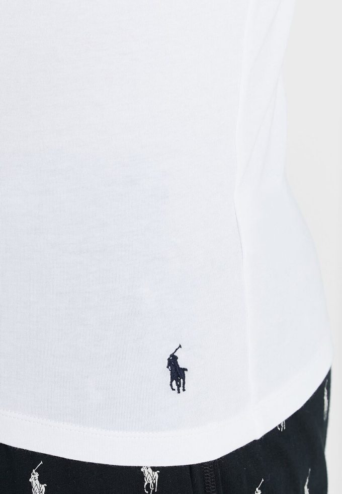 Valkoiset miesten Ralph Lauren 2 Pack Essential Crew Neck T-paidat Valkoiset miesten Ralph Lauren 2 Pack Essential Crew Neck T-paidat