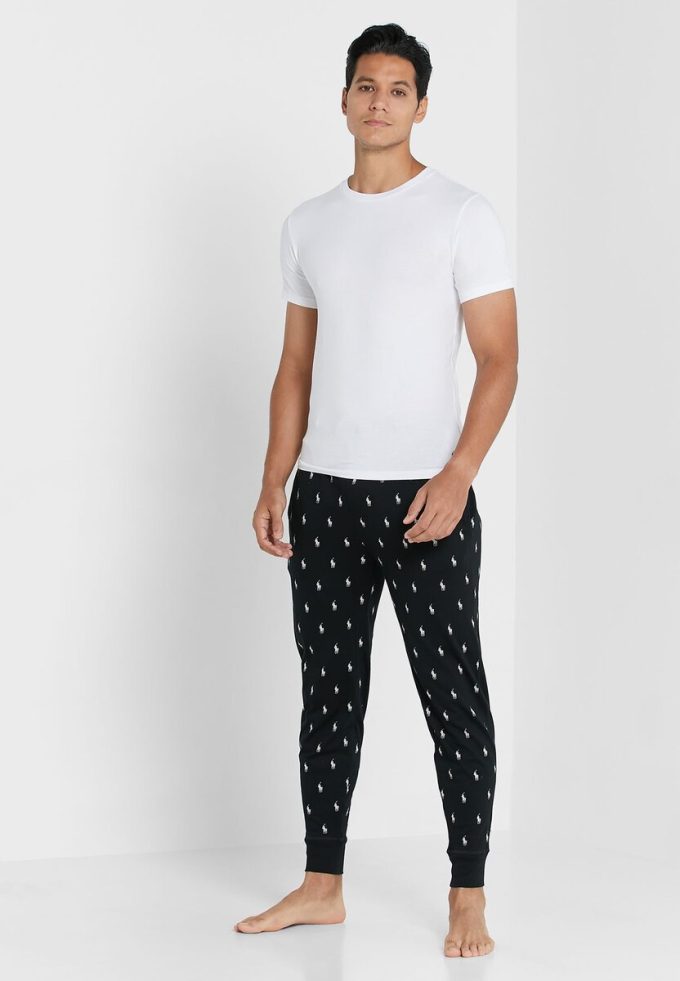 Valkoiset miesten Ralph Lauren 2 Pack Essential Crew Neck T-paidat Valkoiset miesten Ralph Lauren 2 Pack Essential Crew Neck T-paidat