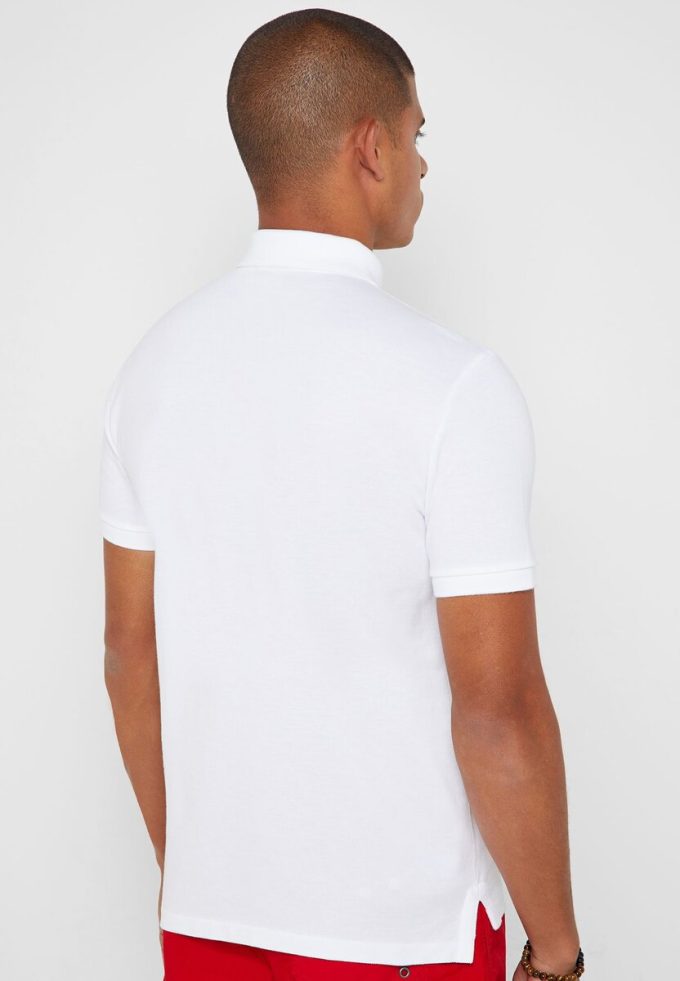 Valkoiset Miesten Ralph Lauren Basic Mesh -poolopaidat Valkoiset Miesten Ralph Lauren Basic Mesh -poolopaidat