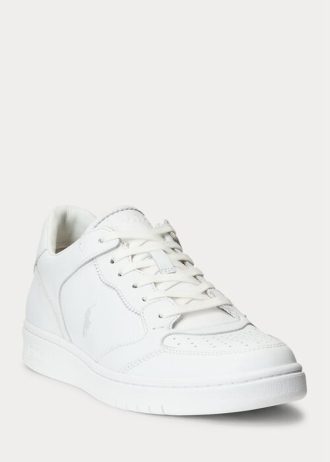 Valkoiset miesten Ralph Lauren Court -lenkkarit Valkoiset miesten Ralph Lauren Court -lenkkarit