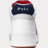 Valkoiset miesten Ralph Lauren Court Mid Pro -lenkkarit Valkoiset miesten Ralph Lauren Court Mid Pro -lenkkarit