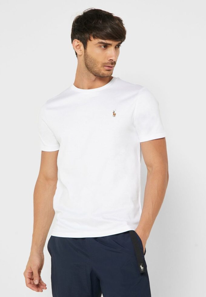 Valkoiset Miesten Ralph Lauren Essential Crew Neck T-paidat
