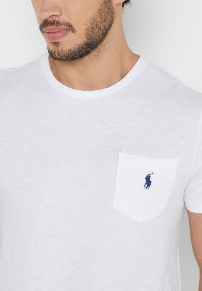 Valkoiset Miesten Ralph Lauren Essential Crew Neck T-paidat Valkoiset Miesten Ralph Lauren Essential Crew Neck T-paidat