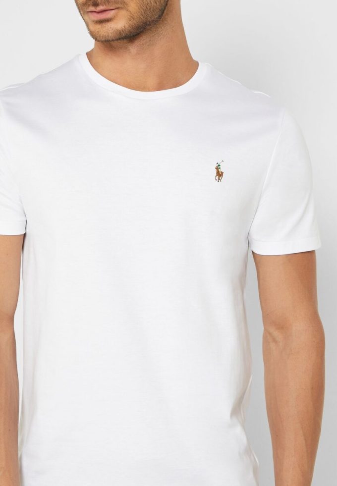 Valkoiset Miesten Ralph Lauren Essential Crew Neck T-paidat