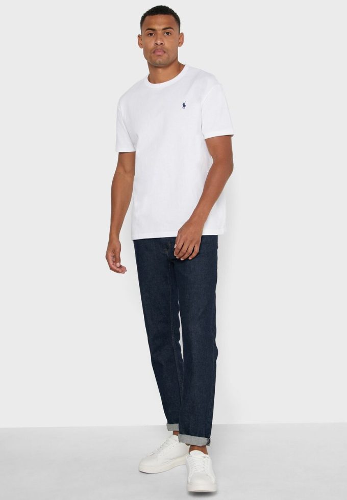 Valkoiset Miesten Ralph Lauren Essential Crew Neck T-paidat