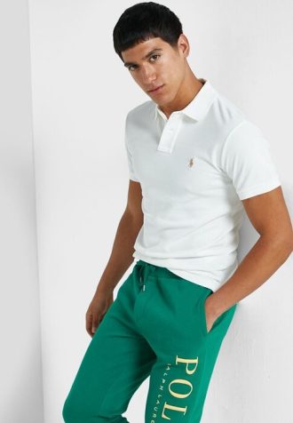 Valkoiset miesten Ralph Lauren Essential poolopaidat Valkoiset miesten Ralph Lauren Essential poolopaidat