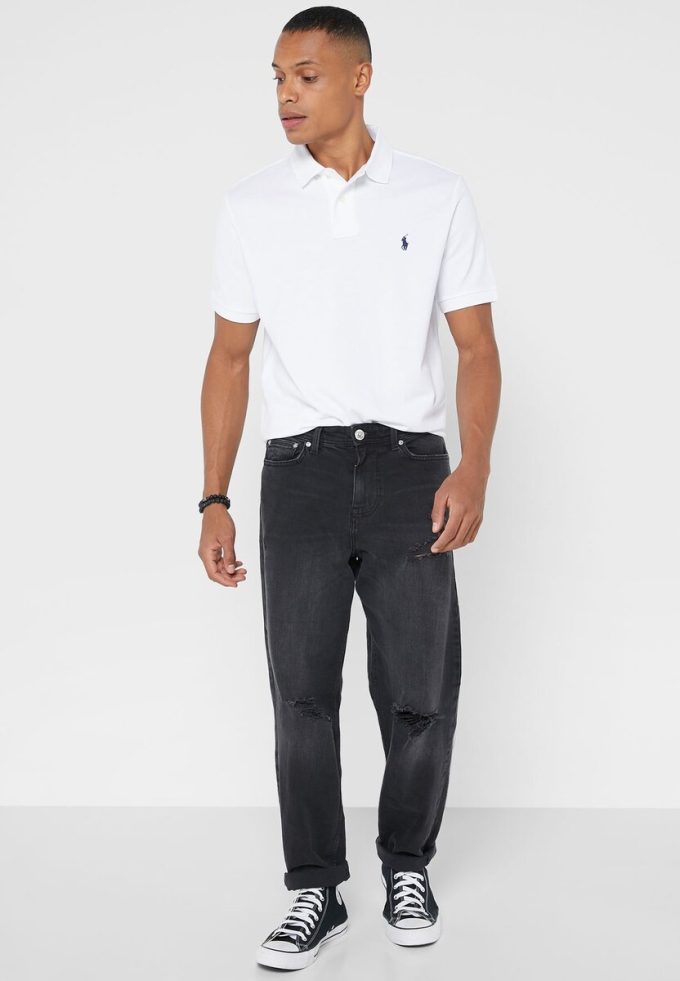 Valkoiset miesten Ralph Lauren Essential poolopaidat