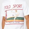 Valkoiset Miesten Ralph Lauren Graafiset poolopaidat