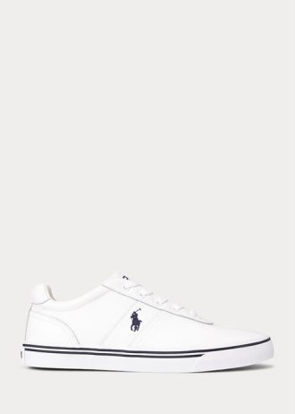 Valkoiset miesten Ralph Lauren Hanford -nahkaiset tennarit Valkoiset miesten Ralph Lauren Hanford -nahkaiset tennarit