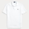 Valkoiset miesten Ralph Lauren Ikoniset mesh poolopaidat Valkoiset miesten Ralph Lauren Ikoniset mesh poolopaidat