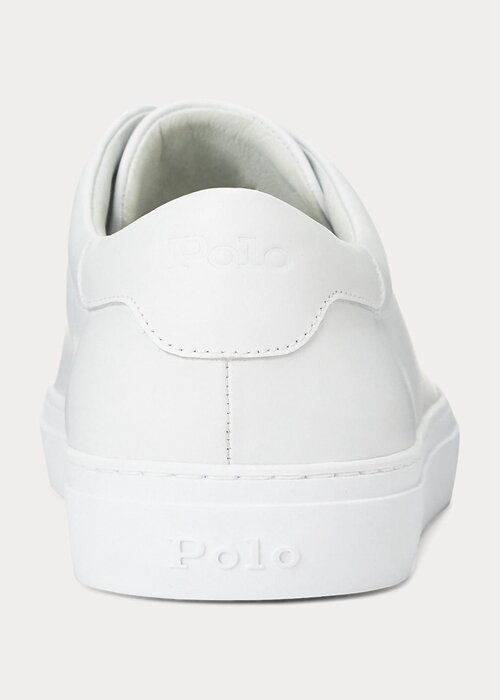 Valkoiset miesten Ralph Lauren Jermain -nahkaiset tennarit Valkoiset miesten Ralph Lauren Jermain -nahkaiset tennarit