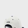 Valkoiset miesten Ralph Lauren Logo Flat Peak -hatut Valkoiset miesten Ralph Lauren Logo Flat Peak -hatut
