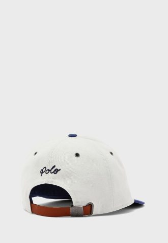 Valkoiset miesten Ralph Lauren Logo Flat Peak -hatut