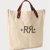 Valkoiset miesten Ralph Lauren -logokankaat Market-kangaskassit