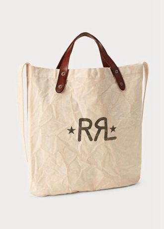 Valkoiset miesten Ralph Lauren -logokankaat Market-kangaskassit
