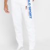 Valkoiset miesten Ralph Lauren -logolla valmistetut lenkkeilyhousut Valkoiset miesten Ralph Lauren -logolla valmistetut lenkkeilyhousut