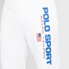 Valkoiset miesten Ralph Lauren -logolla valmistetut lenkkeilyhousut Valkoiset miesten Ralph Lauren -logolla valmistetut lenkkeilyhousut