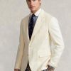 Valkoiset miesten Ralph Lauren Polo pehmeät pellavapuvut Valkoiset miesten Ralph Lauren Polo pehmeät pellavapuvut