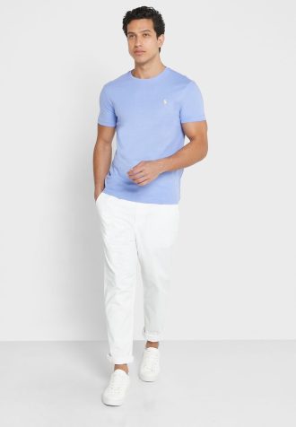 Valkoiset miesten Ralph Lauren Prepster collegehousut