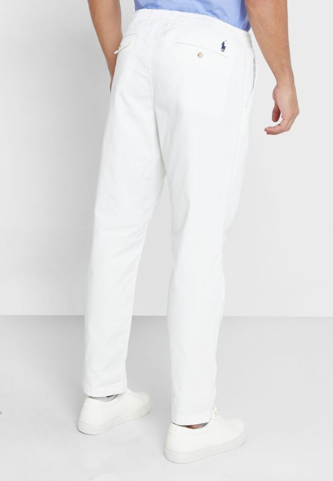Valkoiset miesten Ralph Lauren Prepster collegehousut Valkoiset miesten Ralph Lauren Prepster collegehousut