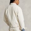 Valkoiset miesten Ralph Lauren Relax Fit Canvas Trucker -takit Valkoiset miesten Ralph Lauren Relax Fit Canvas Trucker -takit