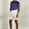 Valkoiset miesten Ralph Lauren Räätälöidyt Stretch Chino Shortsit Valkoiset miesten Ralph Lauren Räätälöidyt Stretch Chino Shortsit