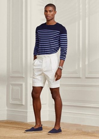 Valkoiset miesten Ralph Lauren Räätälöidyt Stretch Chino Shortsit