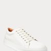 Valkoiset miesten Ralph Lauren Severn Calfskin -lenkkarit Valkoiset miesten Ralph Lauren Severn Calfskin -lenkkarit