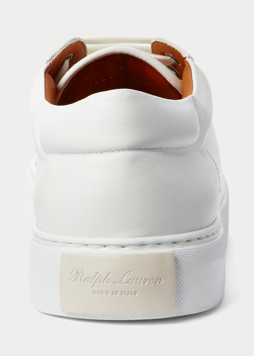 Valkoiset miesten Ralph Lauren Severn Calfskin -lenkkarit Valkoiset miesten Ralph Lauren Severn Calfskin -lenkkarit