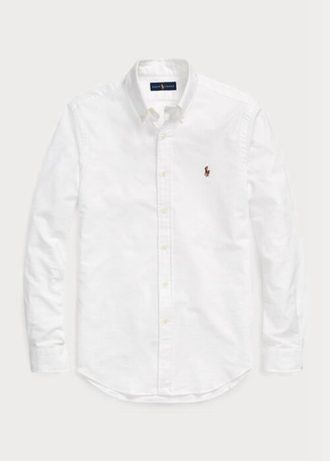 Valkoiset miesten Ralph Lauren Slim Fit Oxford paidat Valkoiset miesten Ralph Lauren Slim Fit Oxford paidat