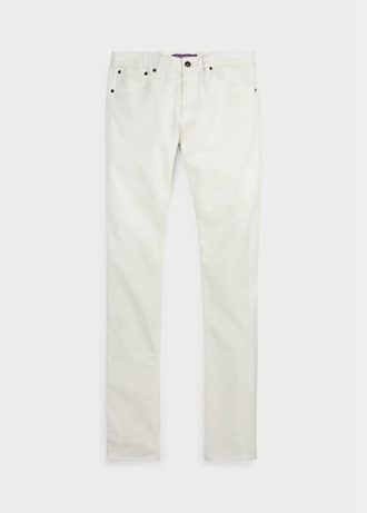 Valkoiset miesten Ralph Lauren Slim Fit Stretch -farkut Valkoiset miesten Ralph Lauren Slim Fit Stretch -farkut