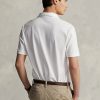 Valkoiset miesten Ralph Lauren Stretch Mesh -vetoketjulliset poolopaidat Valkoiset miesten Ralph Lauren Stretch Mesh -vetoketjulliset poolopaidat